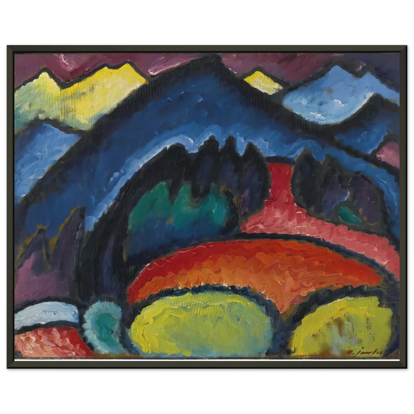 Alexej von Jawlensky OBERSTDORF MOUNTAINS 1912 Framed Art Print - Aluminum Frame - 60x80 cm / 24x32 inches
