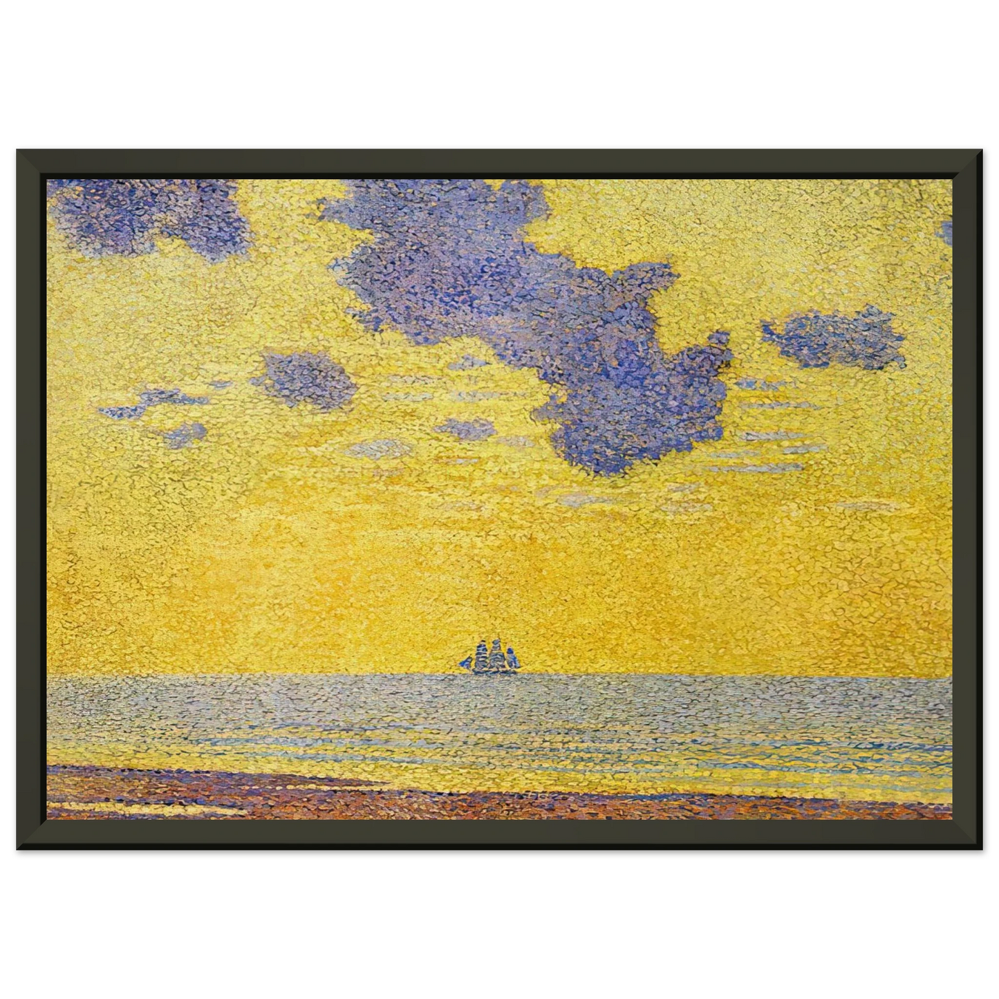 Theo van Rysselberghe BIG CLOUDS 1893 Framed Art Print - Aluminum Frame - 60x80 cm / 24x32 inches