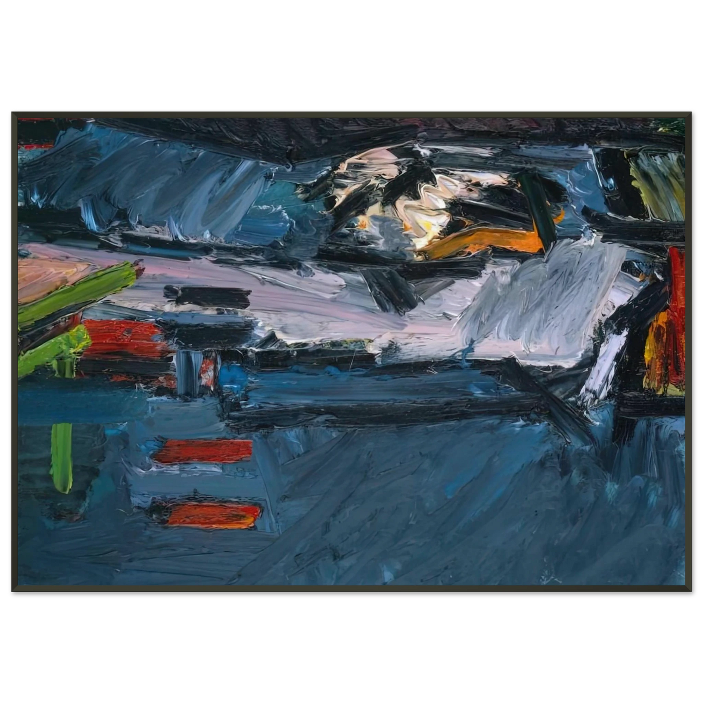 Frank Auerbach FIGURE ON A BED 1970 Framed Art Print - Aluminum Frame - 21x29.7 cm / 8x12"
