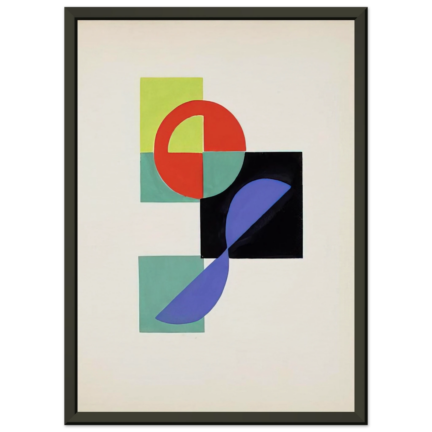 Sonia Delaunay POEMS BY TRISTAN TZARA Framed Art Print - Aluminum Frame - 40x50 cm / 16x20 inches