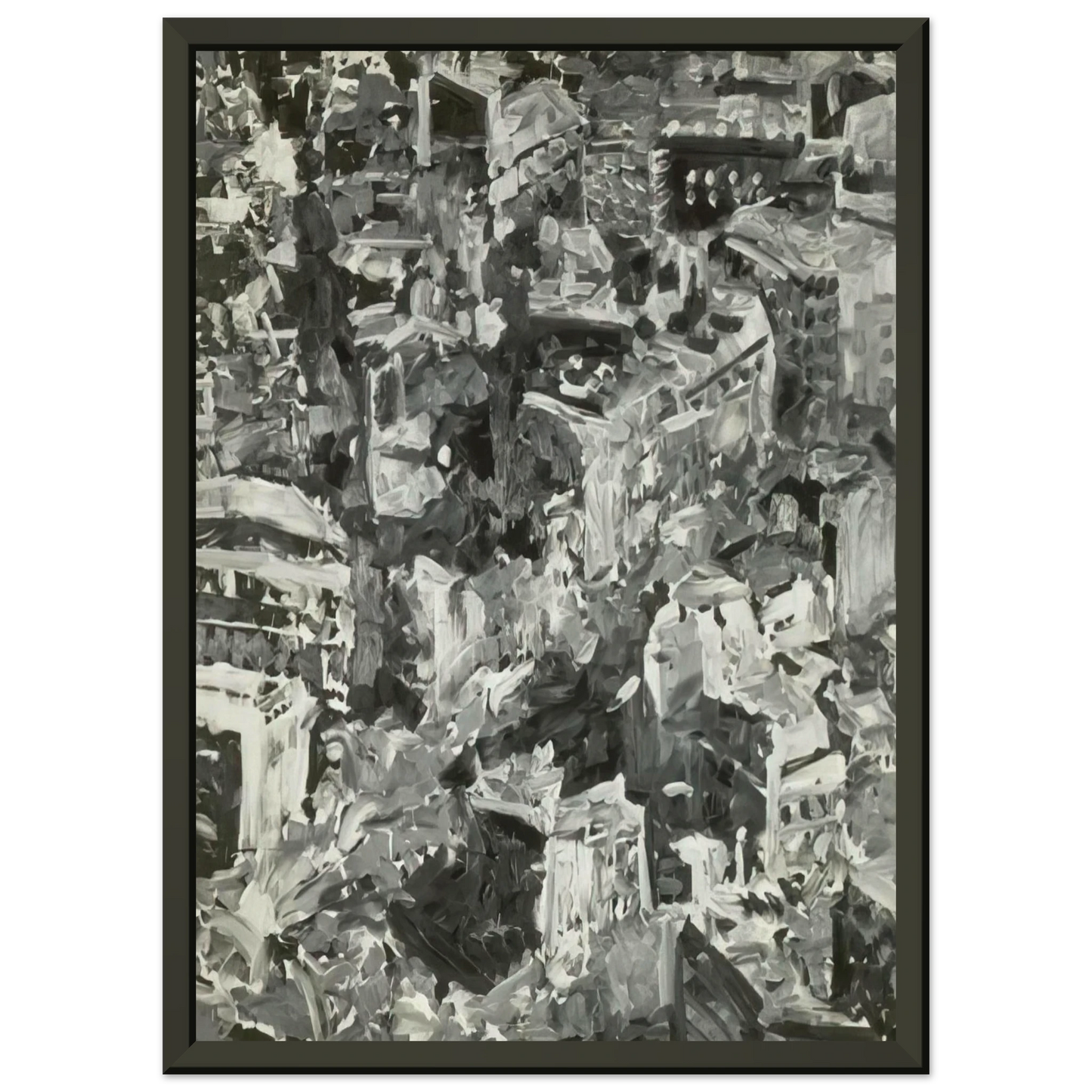 Gerhard Richter TOWNSCAPE PARIS 1968 Framed Art Print - Aluminum Frame - 70x100 cm / 28x40 inches