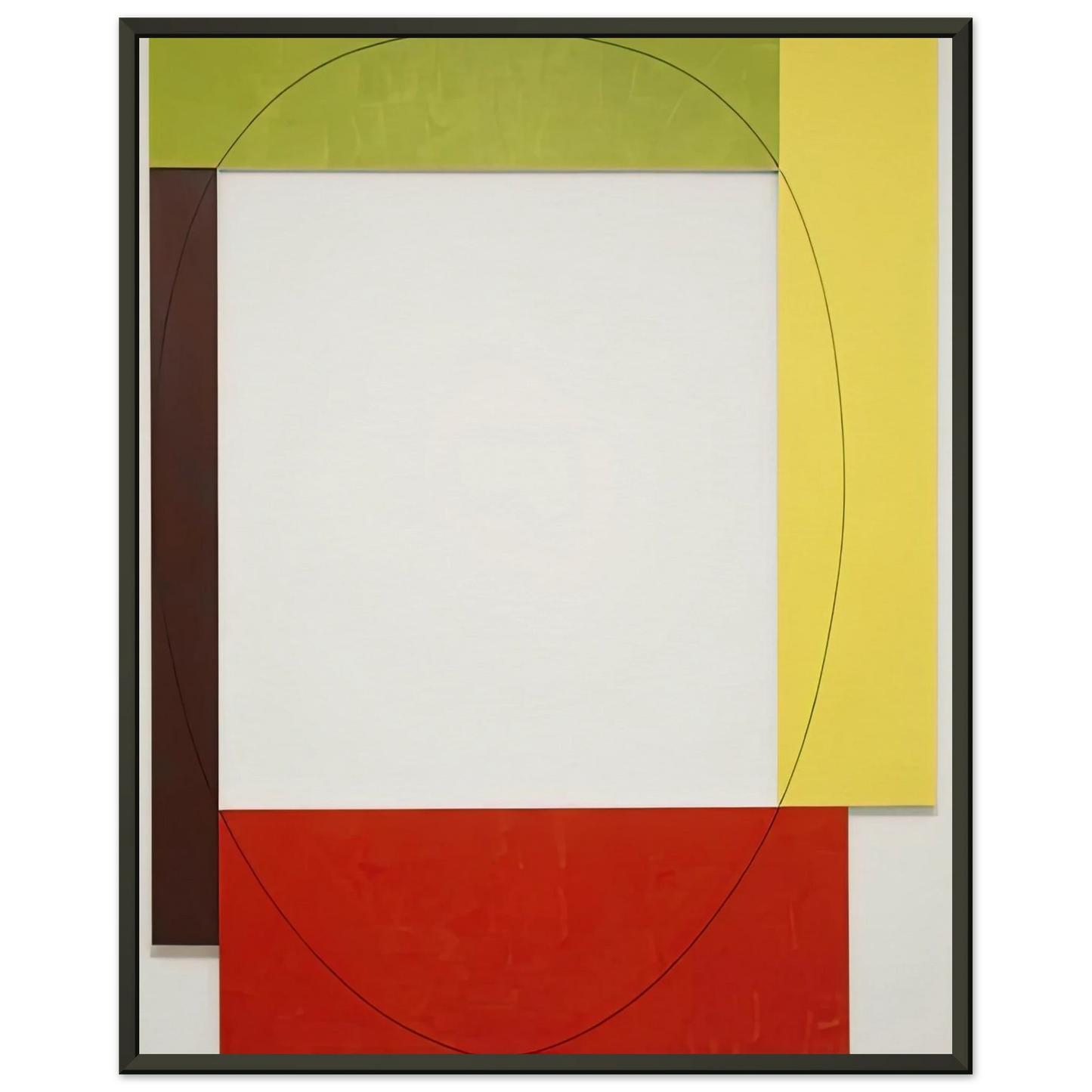 Robert Mangold FOUR COLOR FRAME PAINTING 5 PARASOL UNIT 1984 Framed Art Print - Aluminum Frame - 40x50 cm / 16x20 inches