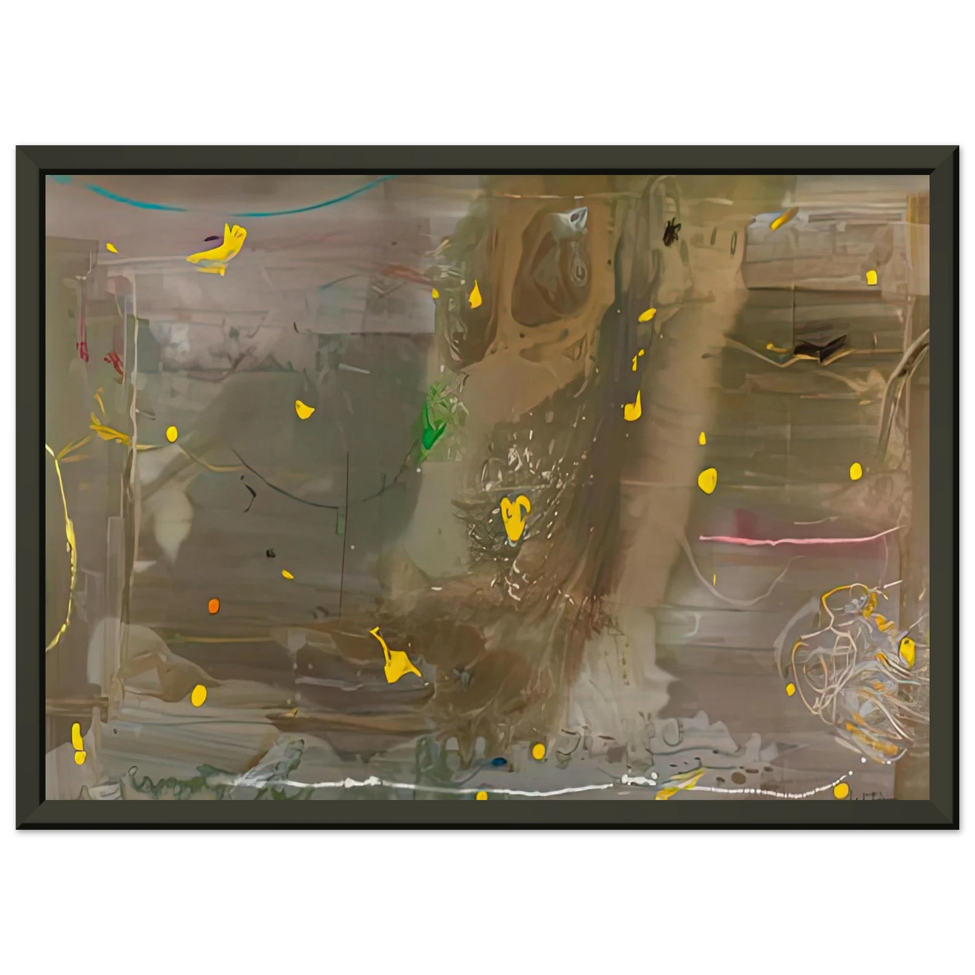 Helen Frankenthaler  Halleys Comet 1985 Framed Art Print  - Aluminum Frame - 40x50 cm / 16x20 inches