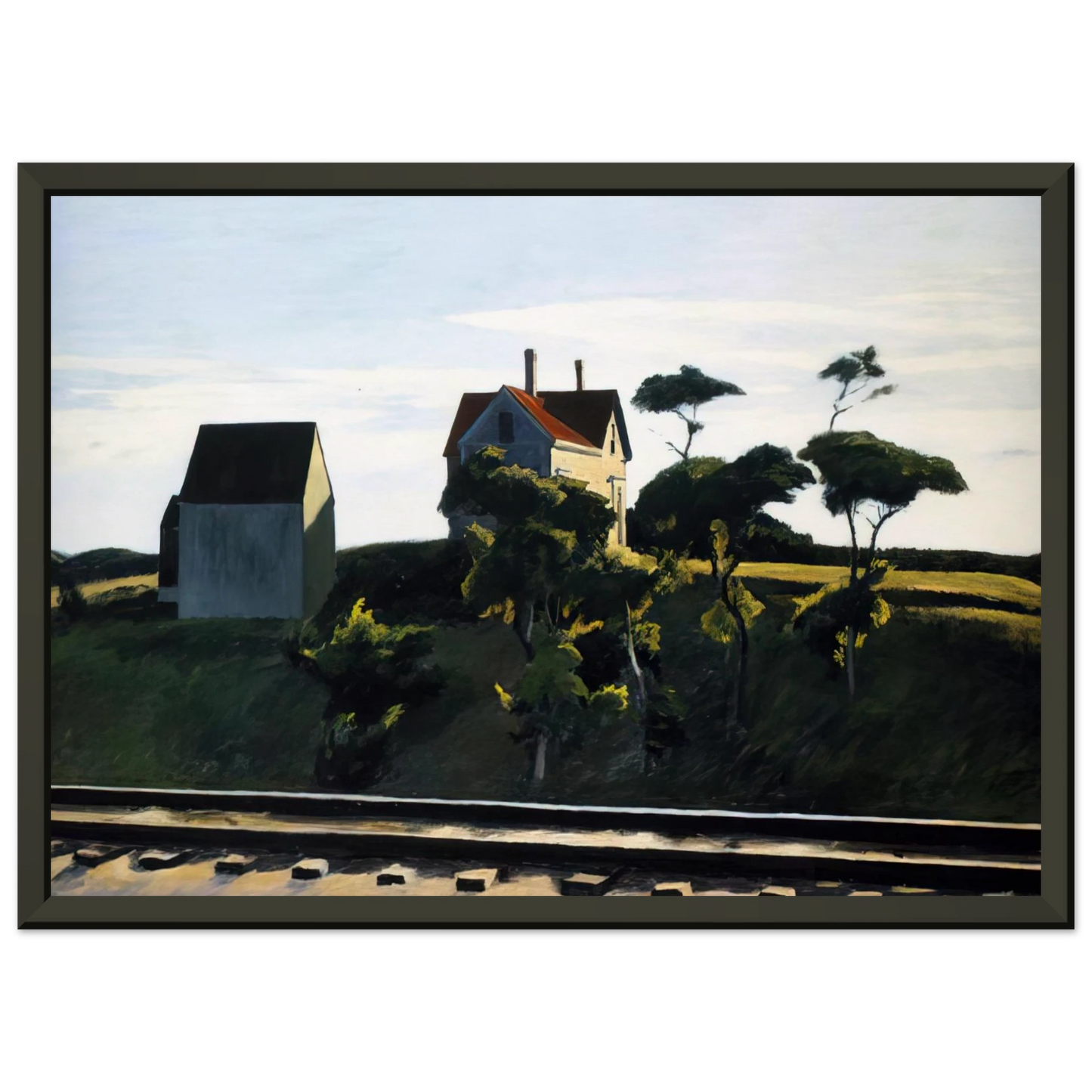 Edward Hopper New York New Haven and Hartford Framed Art Print - Aluminum Frame - 70x100 cm / 28x40 inches