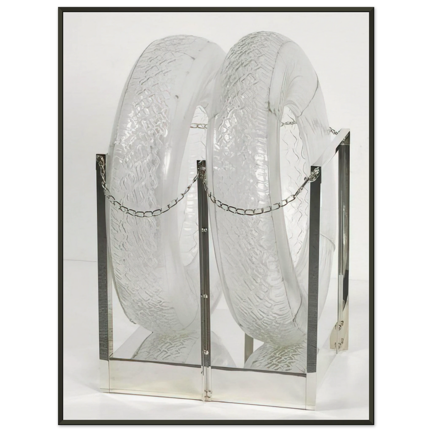Robert Rauschenberg UNTITLED GLASS TIRES 1997 Framed Art Print - Aluminum Frame - 40x50 cm / 16x20 inches