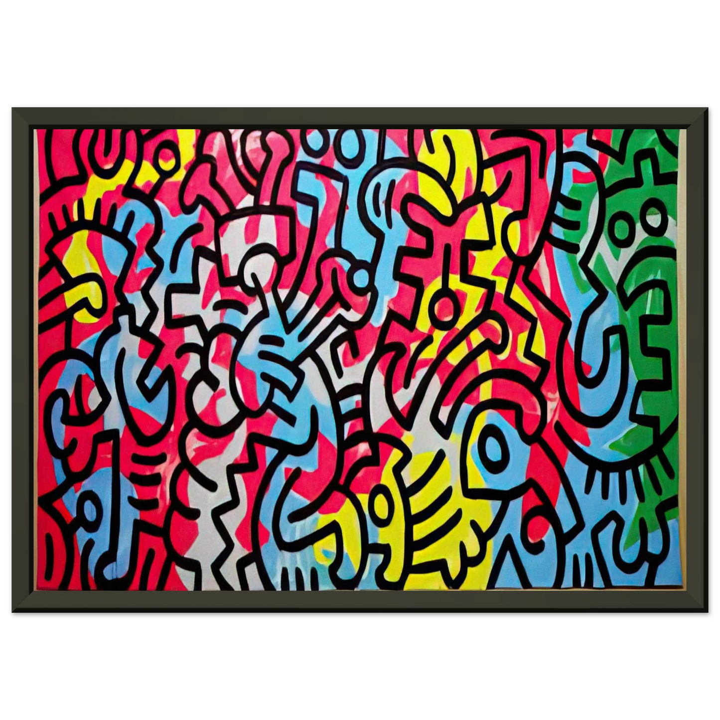 Keith Haring UNTITLED 1987 Framed Art Print - Aluminum Frame - 70x100 cm / 28x40 inches