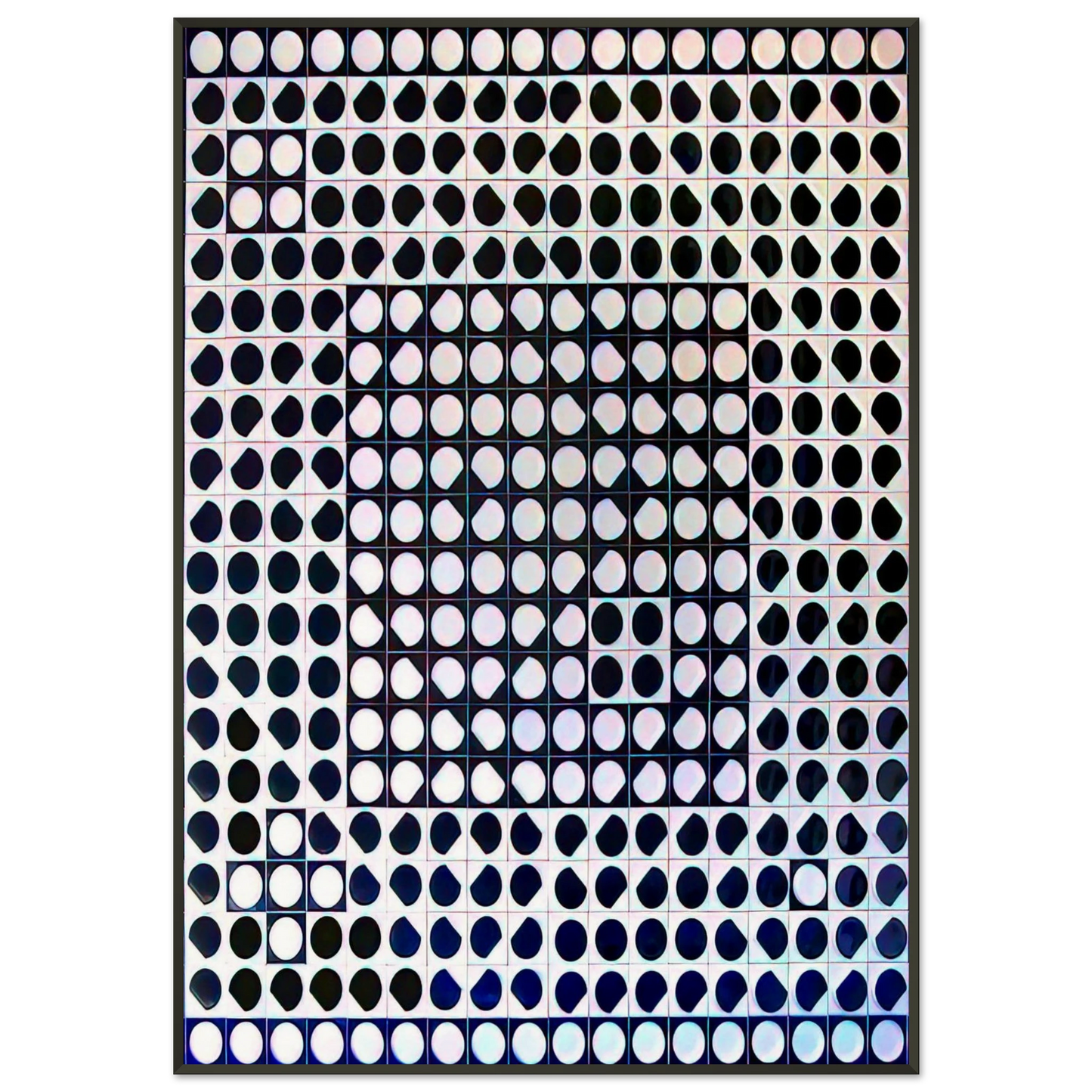 Victor Vasarely Caopeo 1964 Framed Art Print - Aluminum Frame - 21x29.7 cm / 8x12"