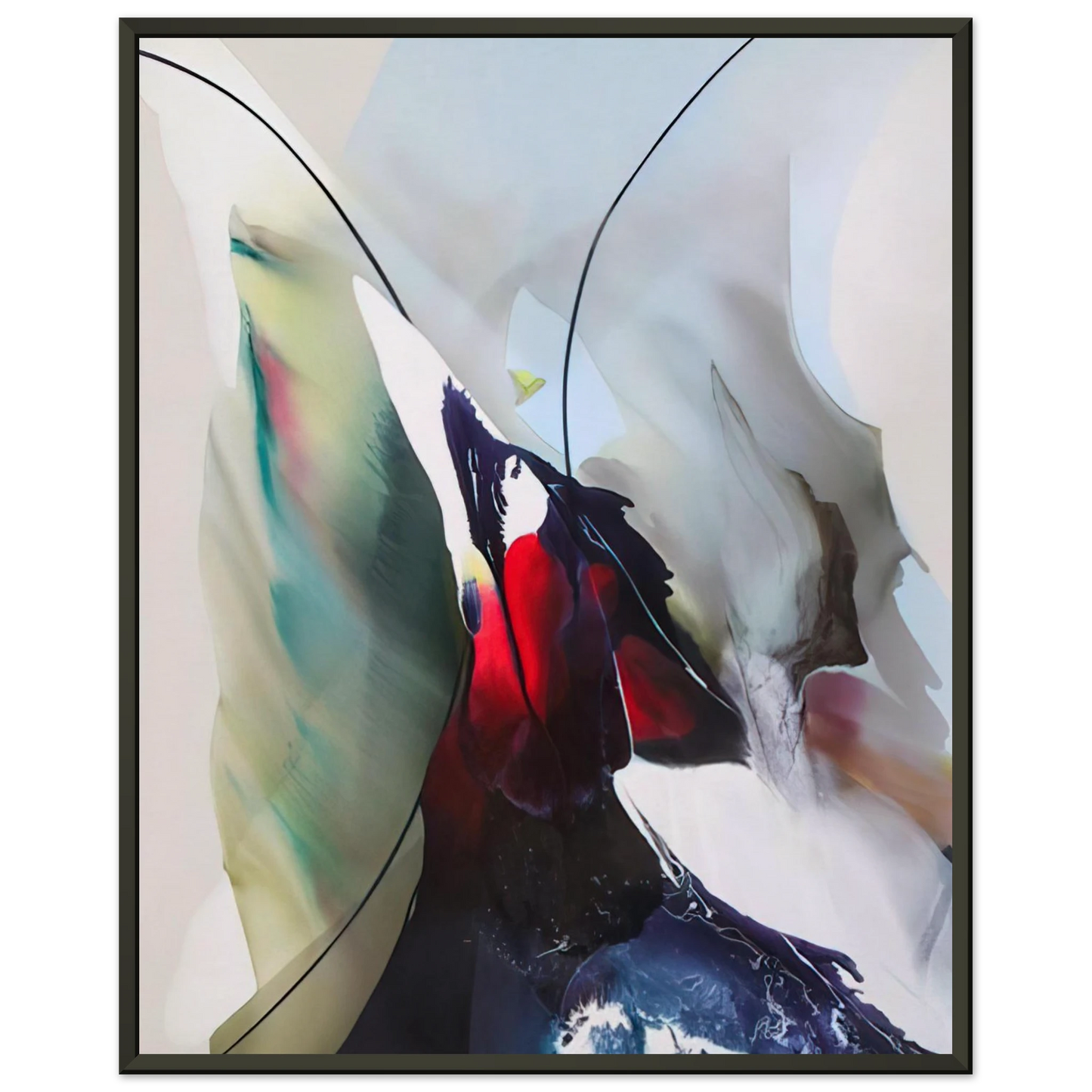 Paul Jenkins Phenomena Tarot Over Framed Art Print - Aluminum Frame - 70x100 cm / 28x40 inches