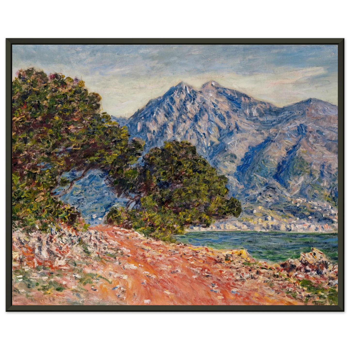 claude monet Cap Martin 2 Framed Art Print - Aluminum Frame - 70x100 cm / 28x40 inches