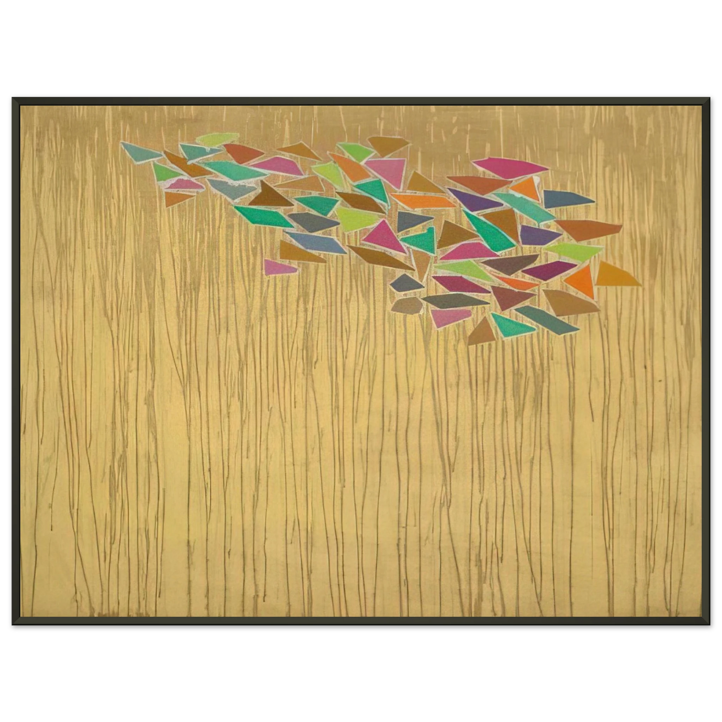 Robert Goodnough Colors on Tan 1975 Framed Art Print - Aluminum Frame - 40x50 cm / 16x20 inches
