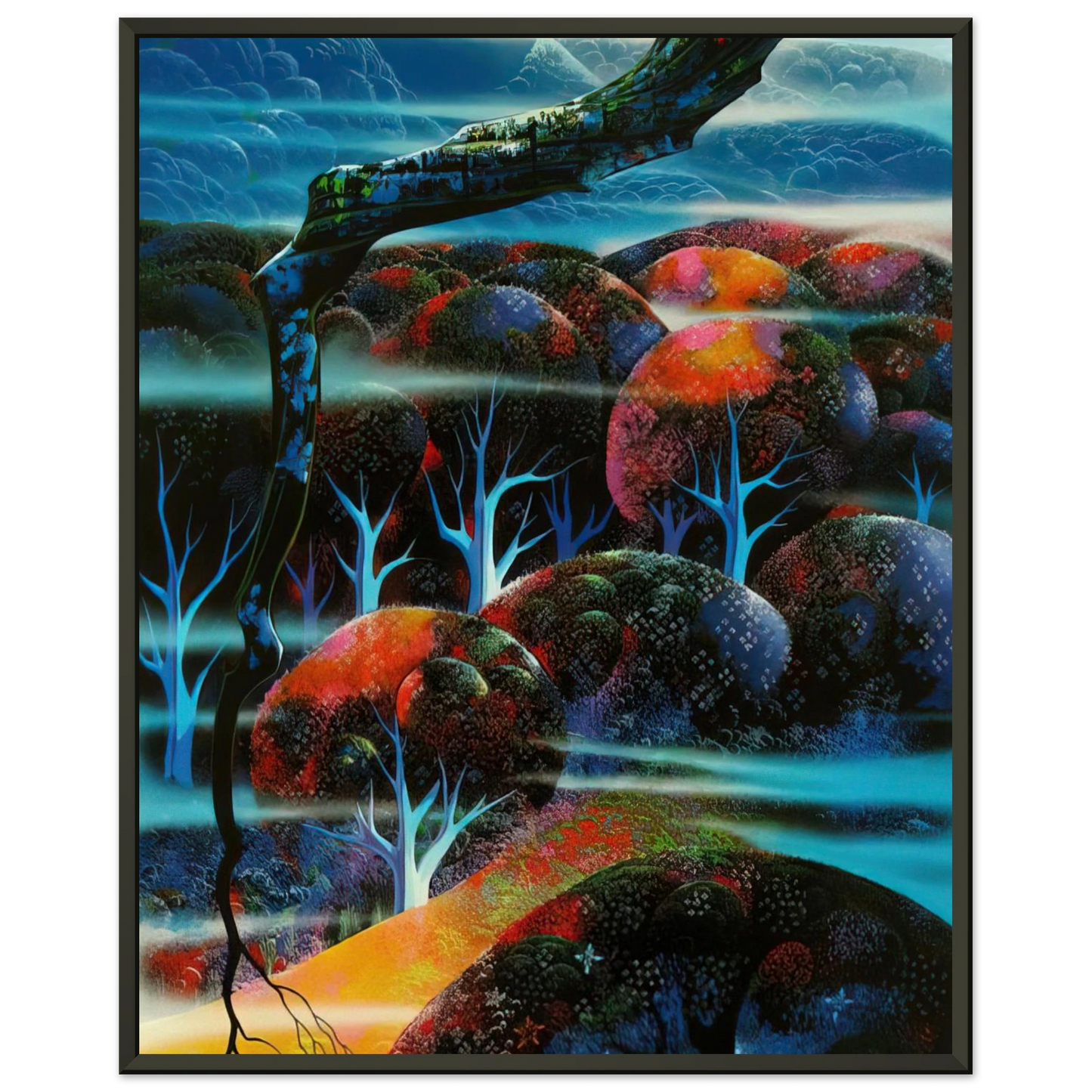 Eyvind Earle Toccata and Fugue Framed Art Print - Aluminum Frame - 40x50 cm / 16x20 inches