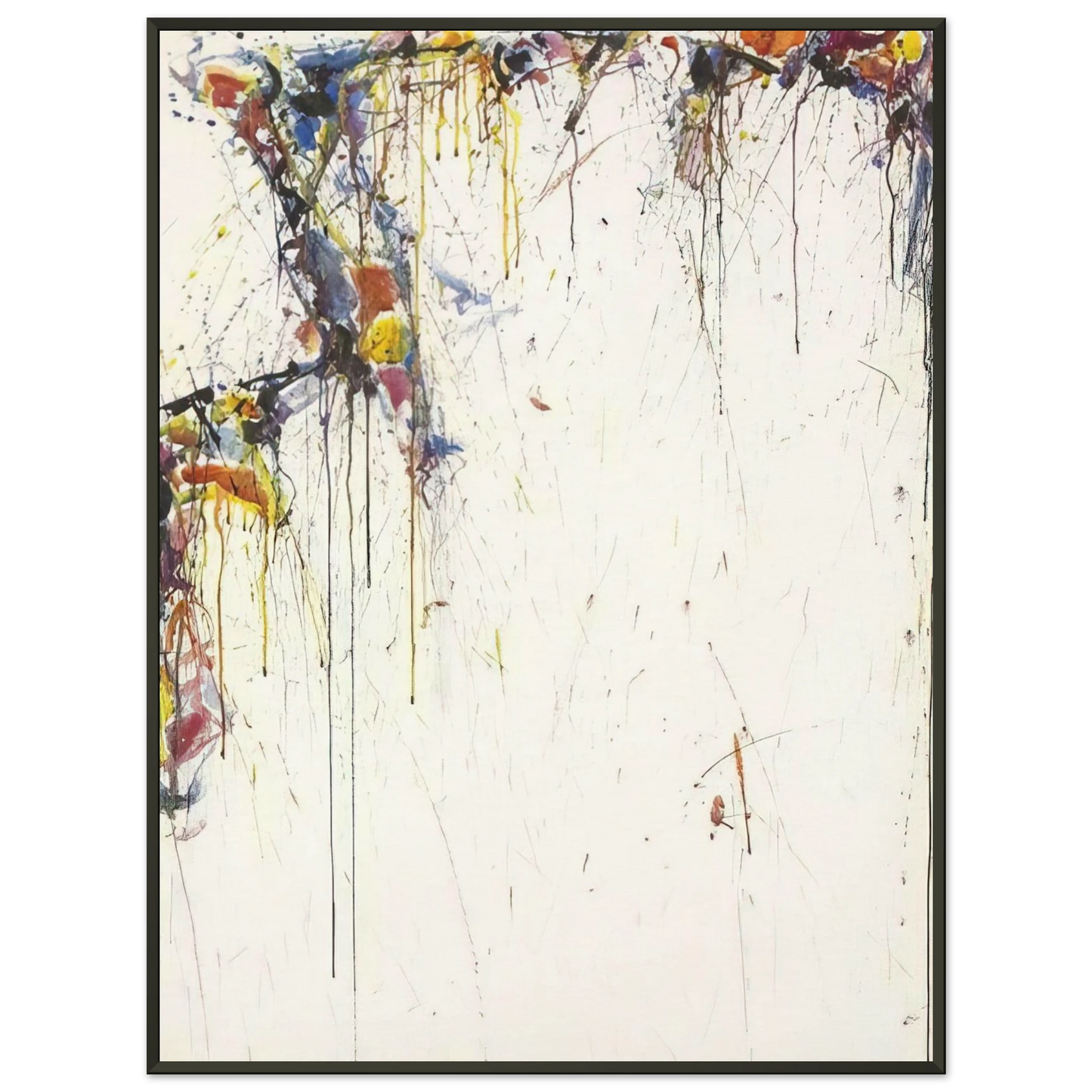 Sam Francis Japan Line Series No 1 Composition Framed Art Print - Aluminum Frame - 60x80 cm / 24x32 inches