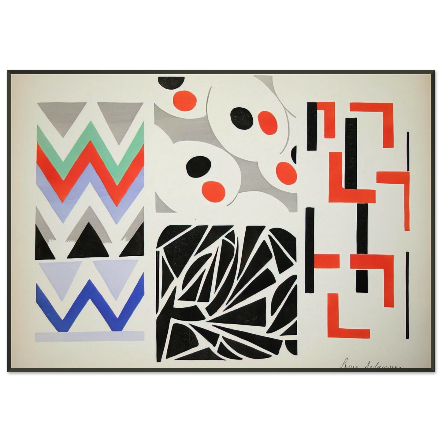 Sonia Delaunay HER PAINTINGS HER OBJECTS Framed Art Print - Aluminum Frame - 21x29.7 cm / 8x12"