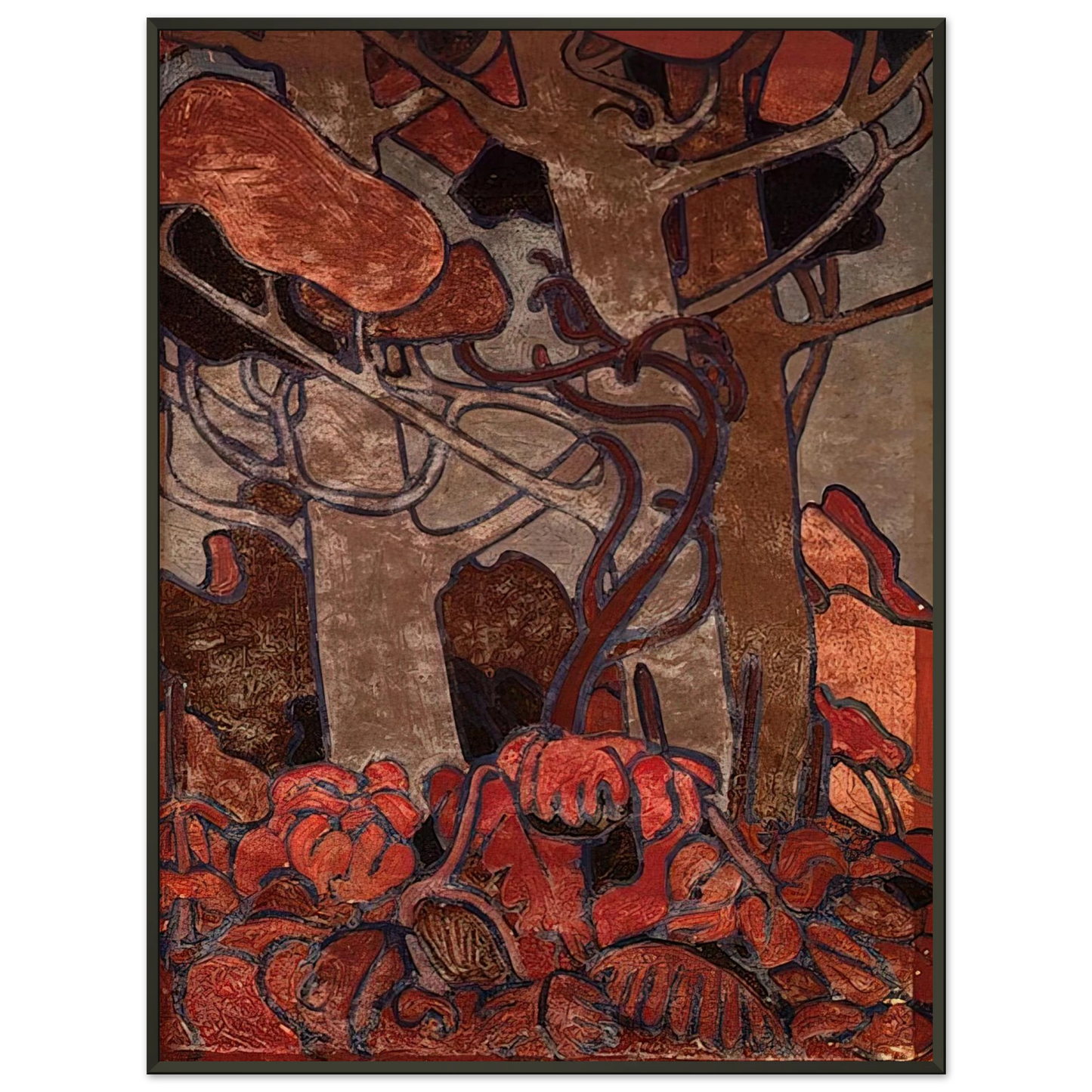 Tom Thomson FOREST UNDERGROWTH I 1916 Framed Art Print - Aluminum Frame - 40x50 cm / 16x20 inches