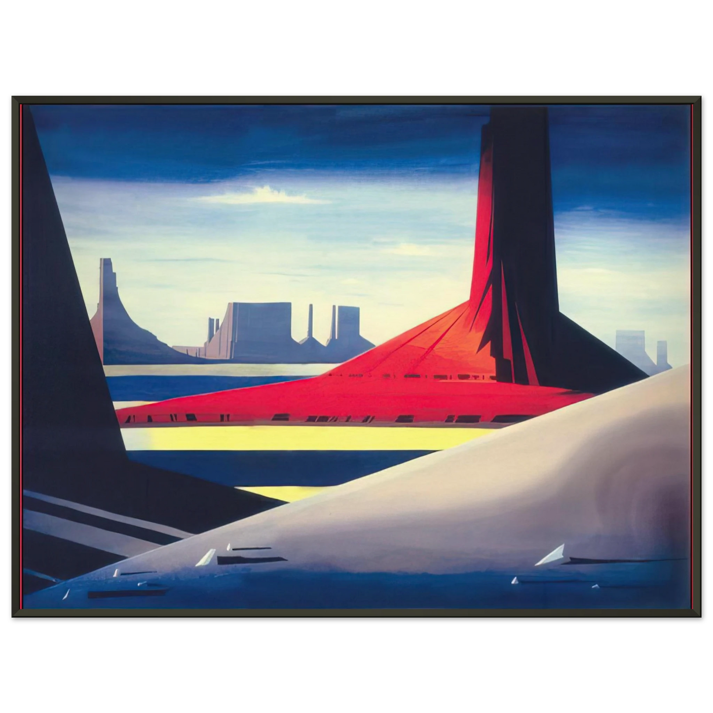 Eyvind Earle  Monument Valley Framed Art Print  - Aluminum Frame - 70x100 cm / 28x40 inches