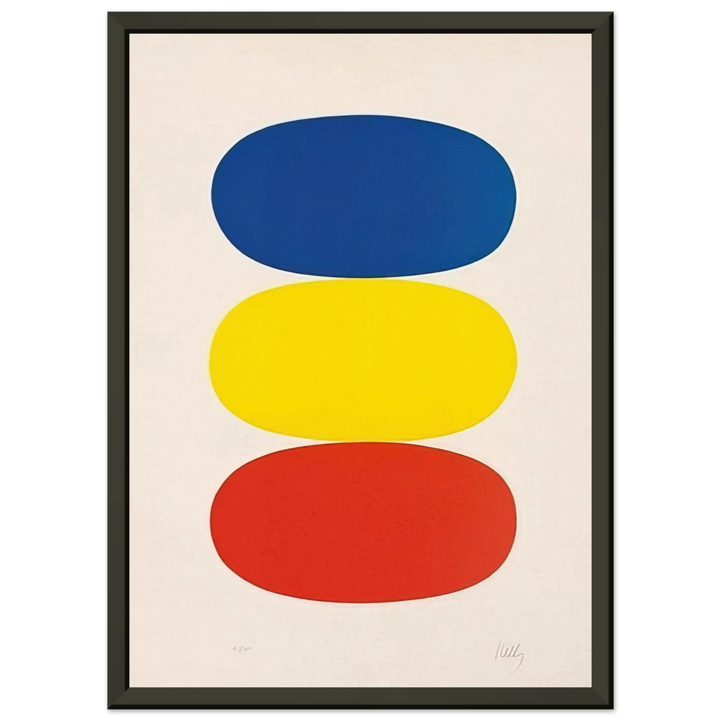 Ellsworth Kelly Blue and Yellow and RedOrange Framed Art Print - Aluminum Frame - 60x80 cm / 24x32 inches