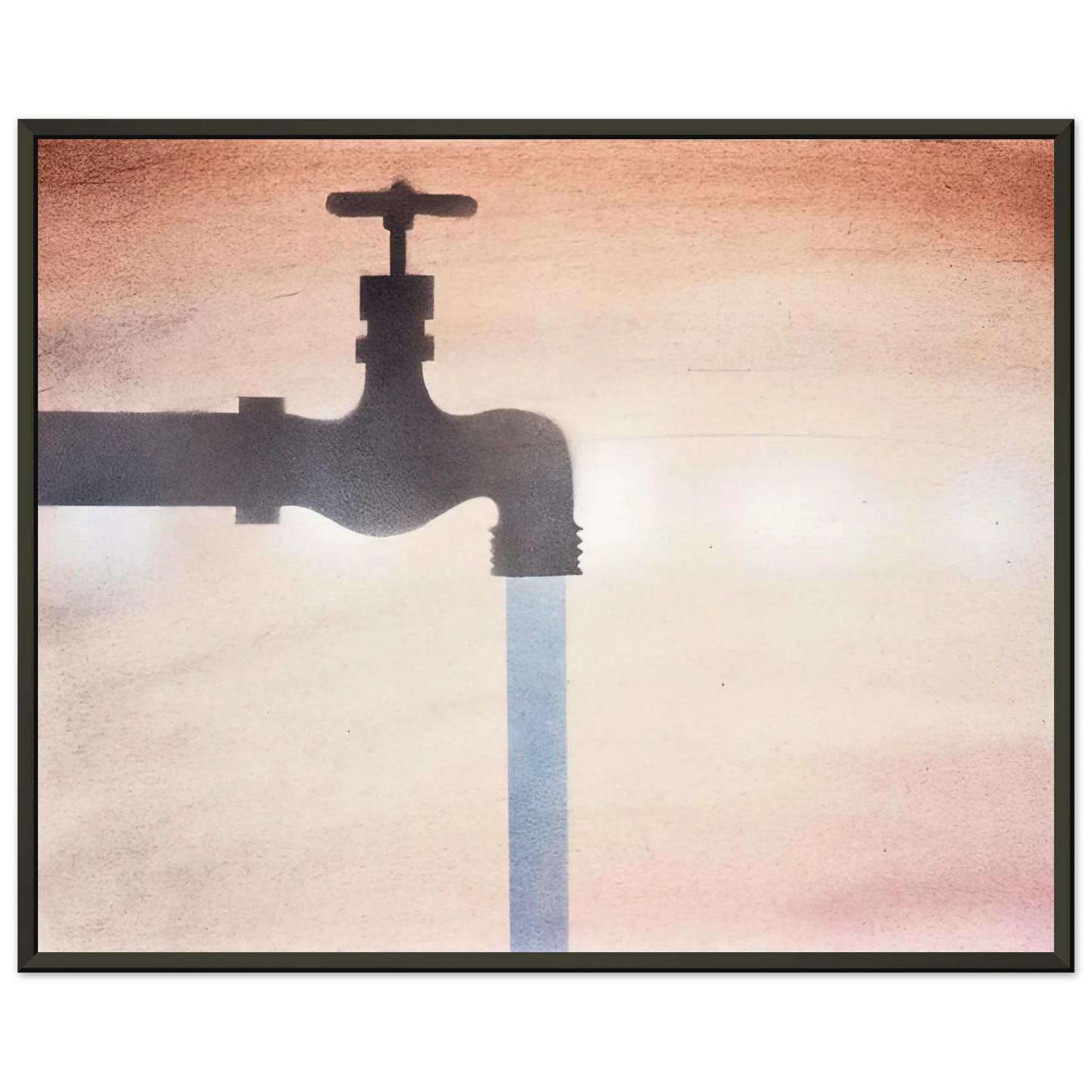 Edward Ruscha FAUCET Framed Art Print - Aluminum Frame - 70x100 cm / 28x40 inches