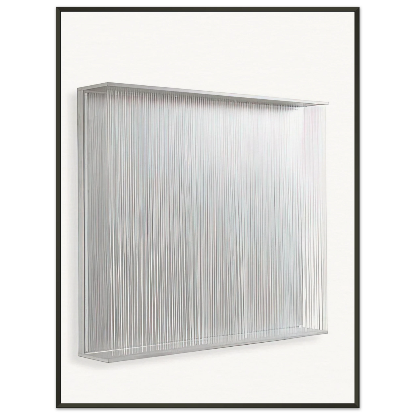 Jesus Rafael Soto VIBRATION BLANCHE 1995 Framed Art Print - Aluminum Frame - 60x80 cm / 24x32 inches