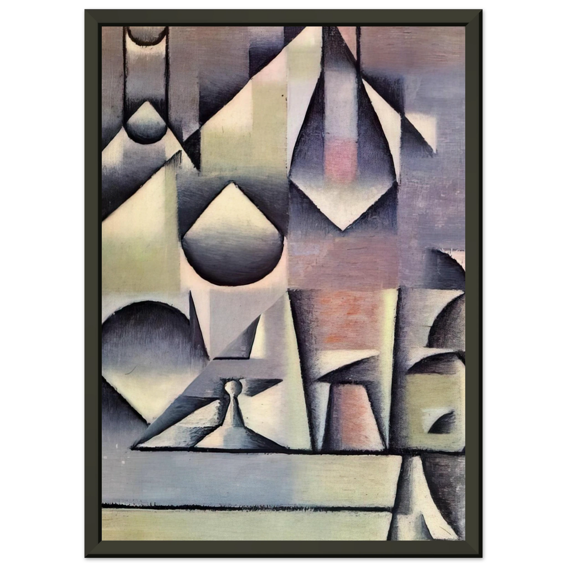 Juan Gris  BOTTLE AND PITCHER Framed Art Print  - Aluminum Frame - 70x100 cm / 28x40 inches