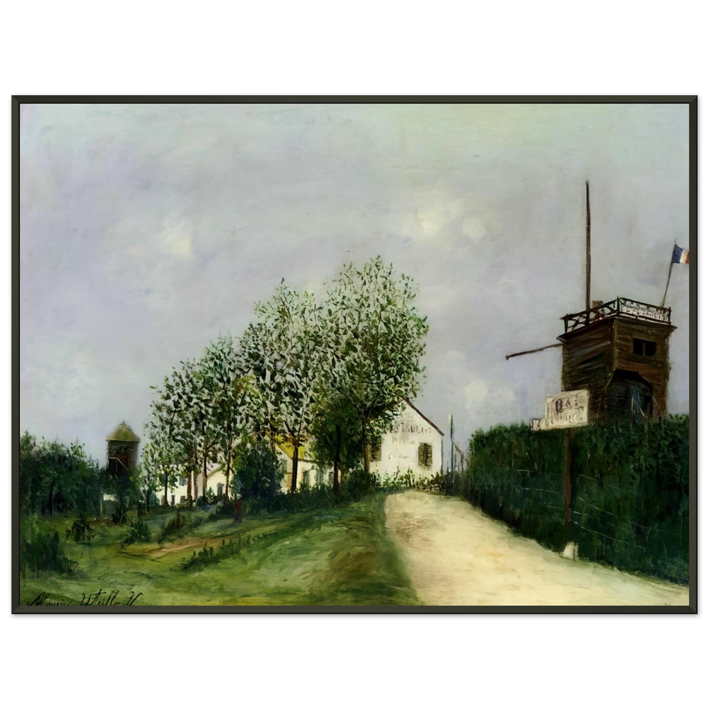 Maurice Utrillo MOULIN IN SANNOIS Framed Art Print - Aluminum Frame - 40x50 cm / 16x20 inches