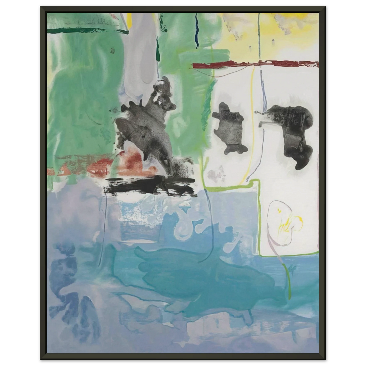 Helen Frankenthaler West Wind 1997 Framed Art Print - Aluminum Frame - 40x50 cm / 16x20 inches