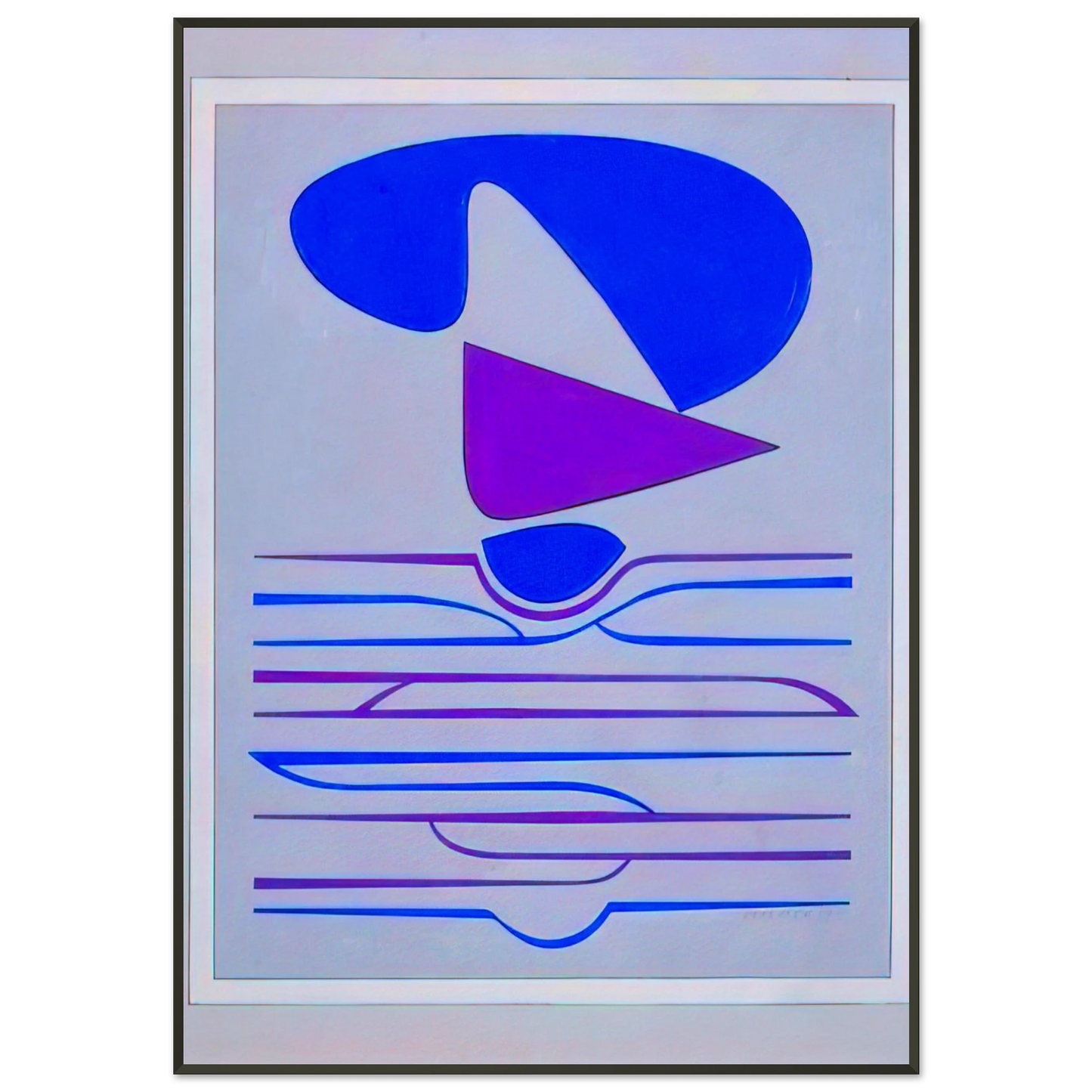 Victor Vasarely Kateau 1953 Framed Art Print - Aluminum Frame - 21x29.7 cm / 8x12"