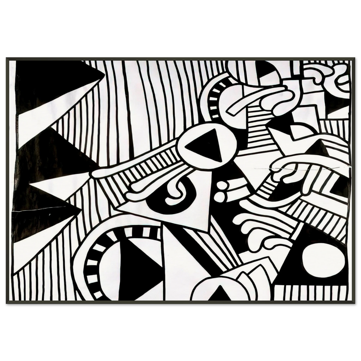 Keith Haring UNTITLED 1978 1 Framed Art Print - Aluminum Frame - 21x29.7 cm / 8x12"