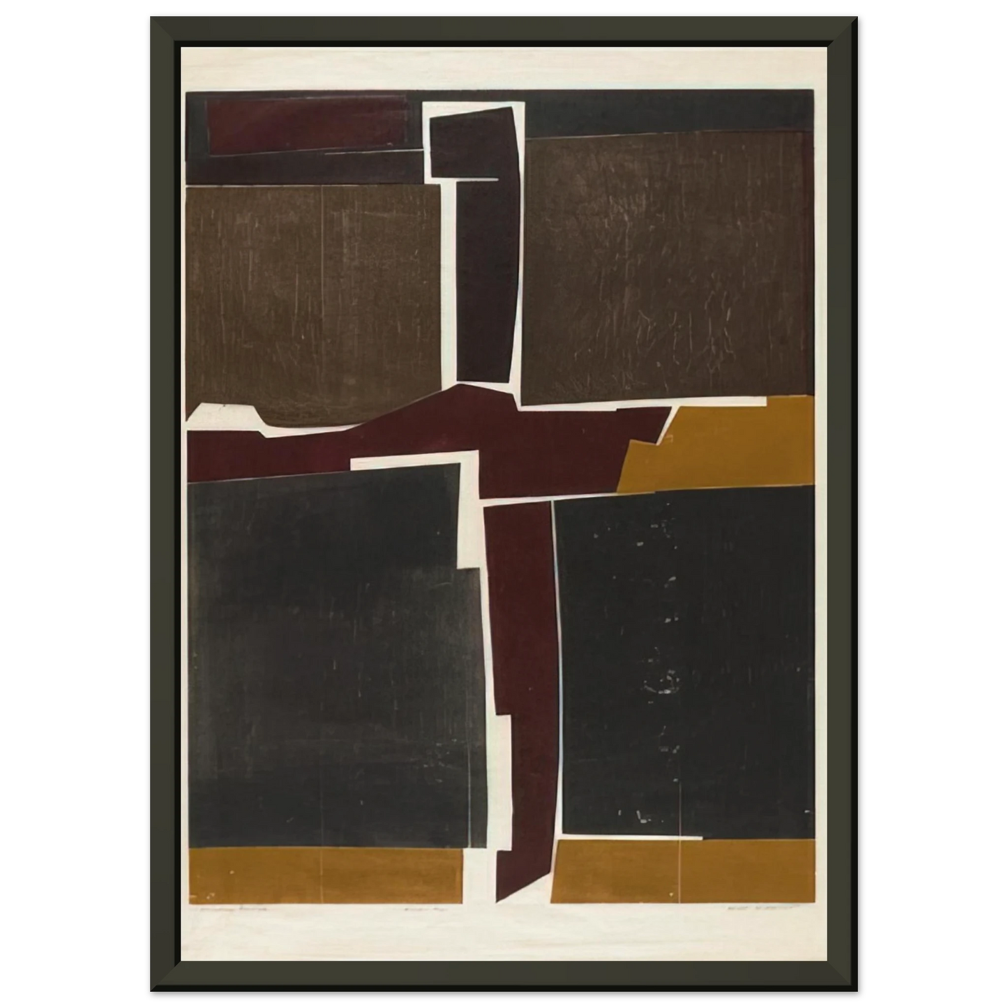 Will Barnet Singular Image 1964 United States Framed Art Print - Aluminum Frame - 70x100 cm / 28x40 inches