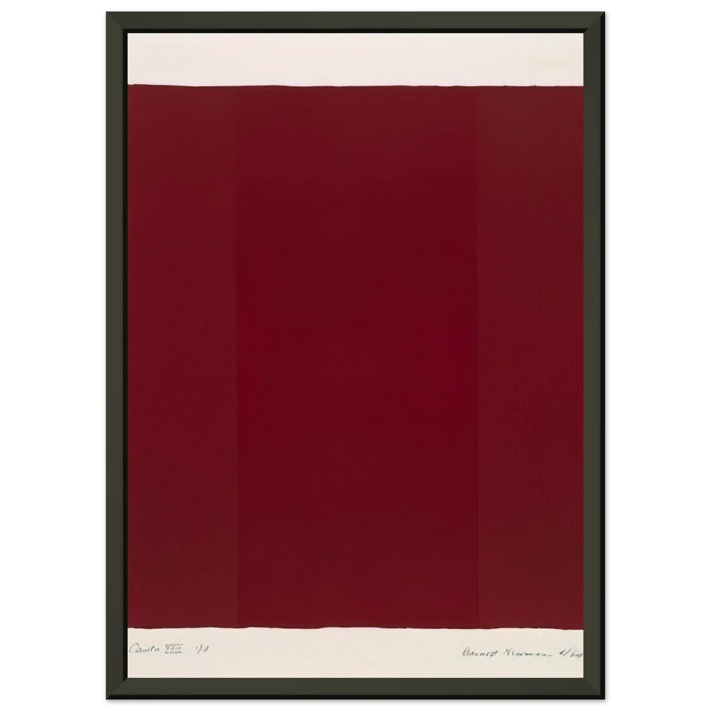 Barnett Newman Canto XVII Framed Art Print - Aluminum Frame - 40x50 cm / 16x20 inches