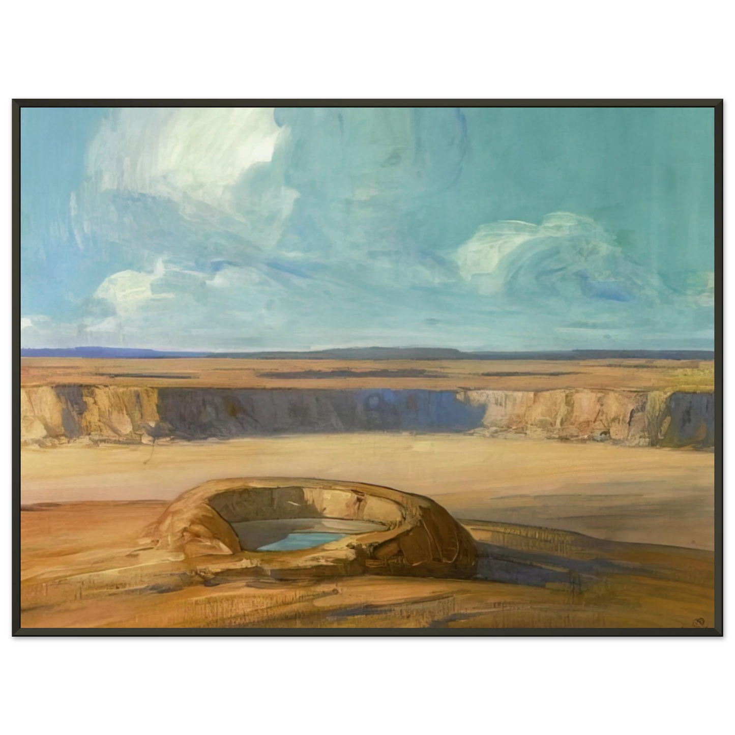 Xavier Martinez The Waterhole Tonalism Framed Art Print - Aluminum Frame - 60x80 cm / 24x32 inches