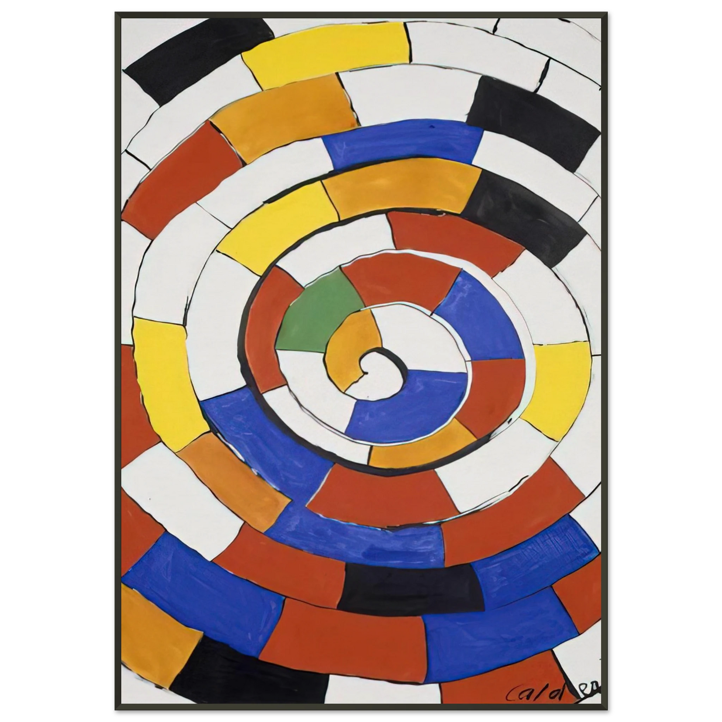 Alexander Calder SPIRAL 1970 Framed Art Print - Aluminum Frame - 21x29.7 cm / 8x12"