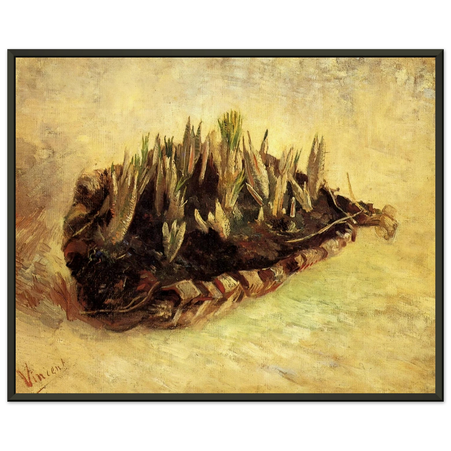 Vincent van Gogh  Still Life with a Basket of Crocuses Framed Art Print  - Aluminum Frame - 70x100 cm / 28x40 inches