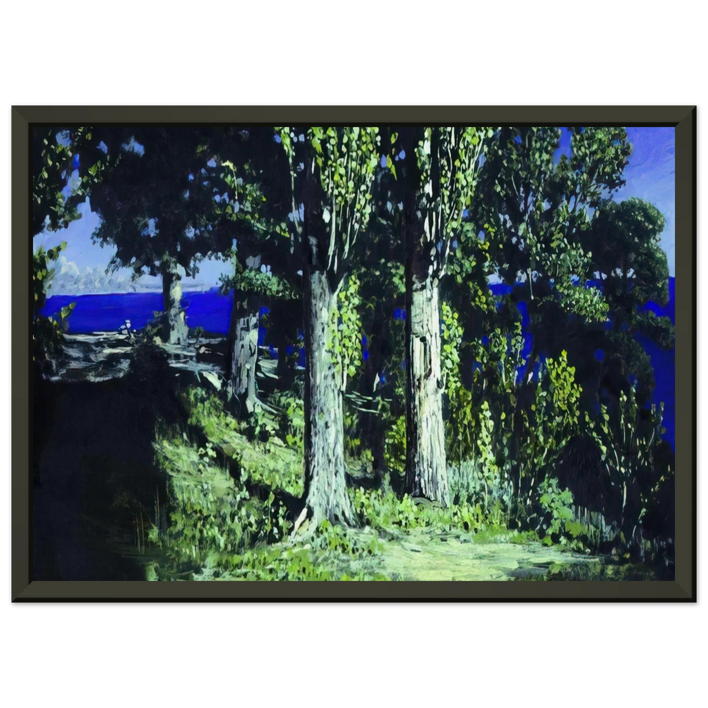 Arkhyp Kuindzhi Cypresses on a Seashore The Crimea Framed Art Print - Aluminum Frame - 70x100 cm / 28x40 inches