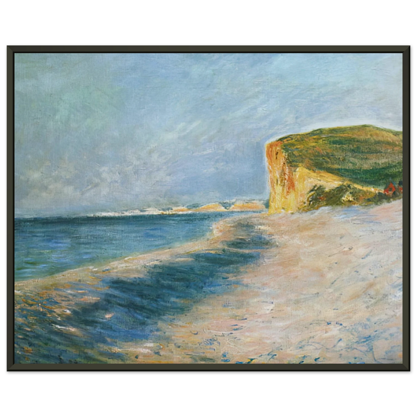 claude monet  Pourville near Dieppe Framed Art Print  - Aluminum Frame - 70x100 cm / 28x40 inches