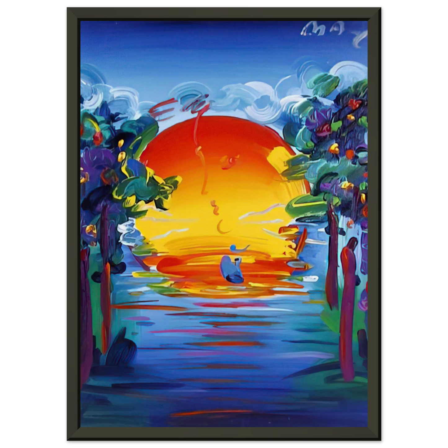 Peter Max BETTER WORLD 1993 Framed Art Print - Aluminum Frame - 60x80 cm / 24x32 inches