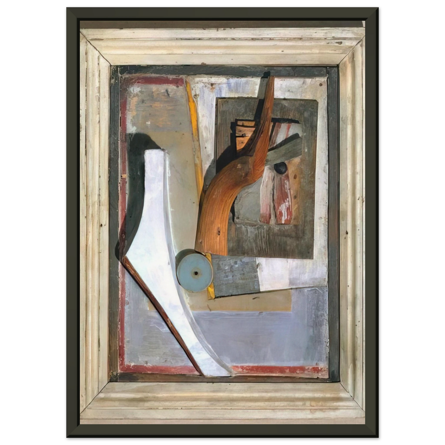 Kurt Schwitters RELIEF IN RELIEF 1945 Framed Art Print - Aluminum Frame - 40x50 cm / 16x20 inches