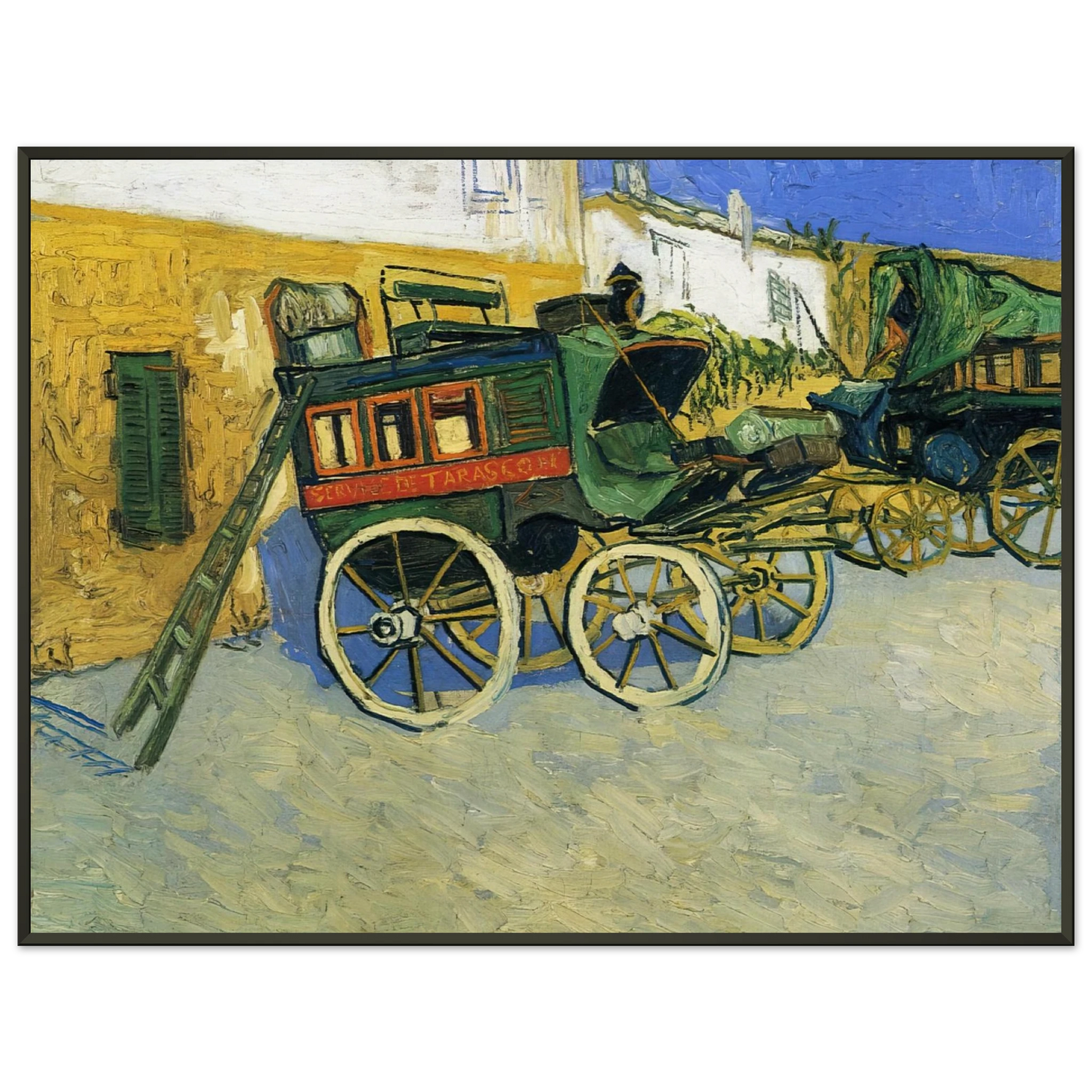 Vincent van Gogh The Tarascon Diligence Framed Art Print - Aluminum Frame - 70x100 cm / 28x40 inches