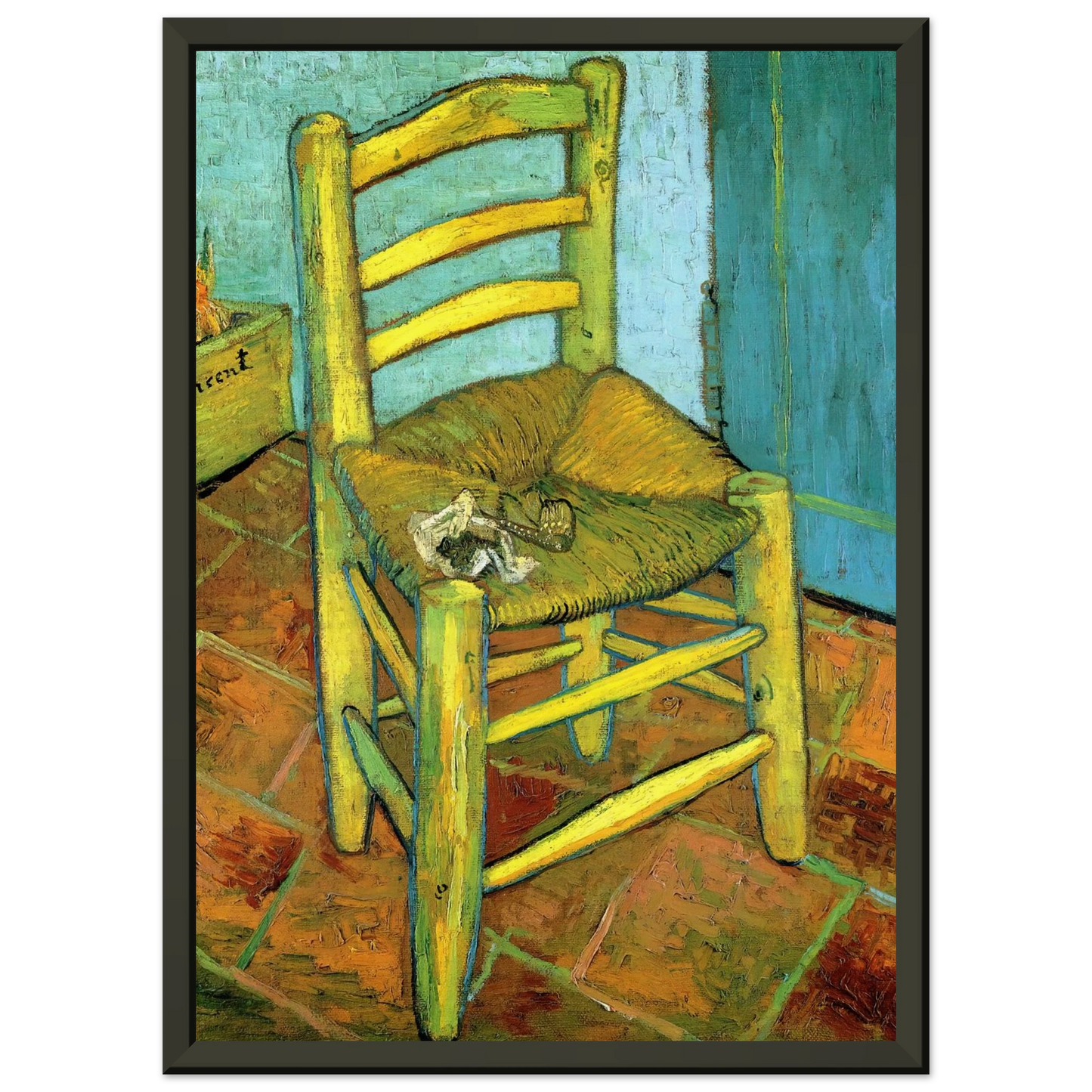 Vincent van Gogh Van Goghs Chair Framed Art Print - Aluminum Frame - 70x100 cm / 28x40 inches