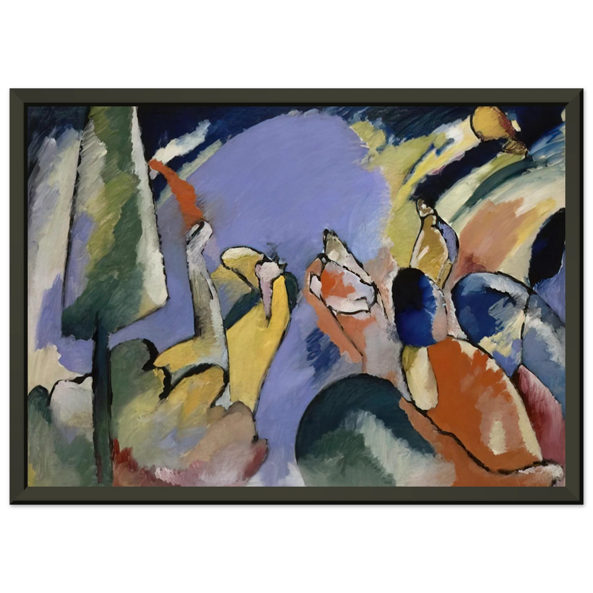 Wassily Kandinsky  IMPROVISATION XIV 1910 Framed Art Print  - Aluminum Frame - 70x100 cm / 28x40 inches