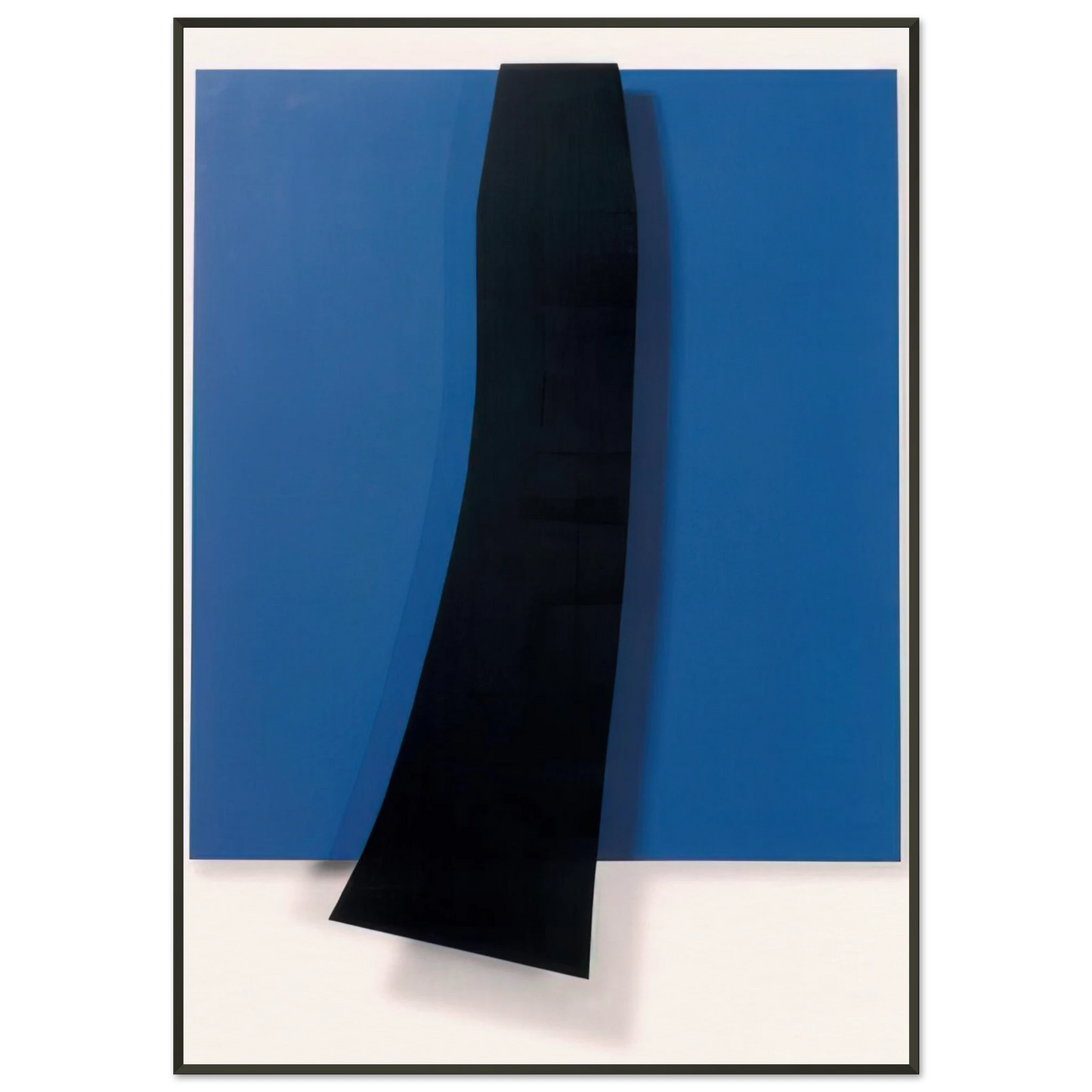 Ellsworth Kelly Black over Blue Framed Art Print - Aluminum Frame - 21x29.7 cm / 8x12"