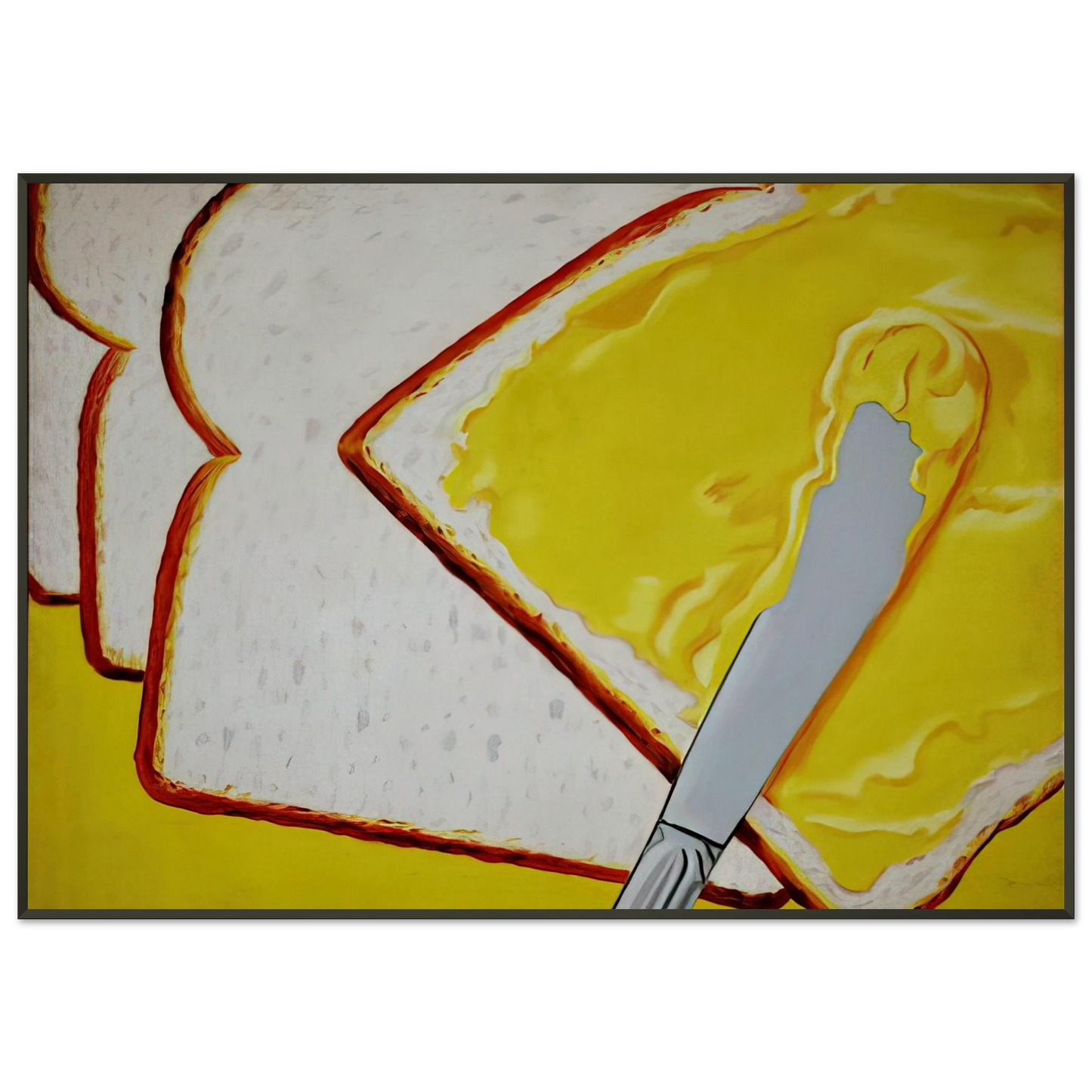 James Rosenquist White Bread Framed Art Print - Aluminum Frame - 21x29.7 cm / 8x12"