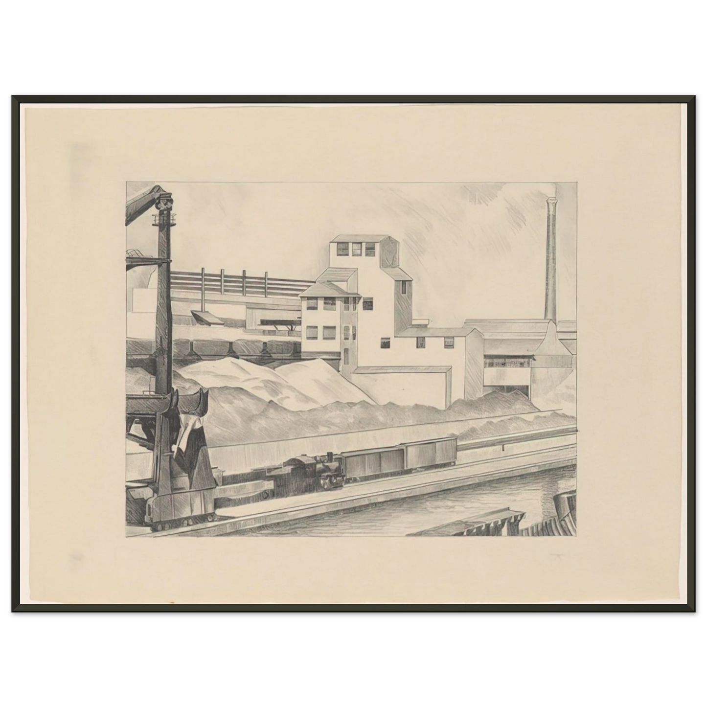 Charles Sheeler Industrial Series 1 1928 Framed Art Print - Aluminum Frame - 60x80 cm / 24x32 inches