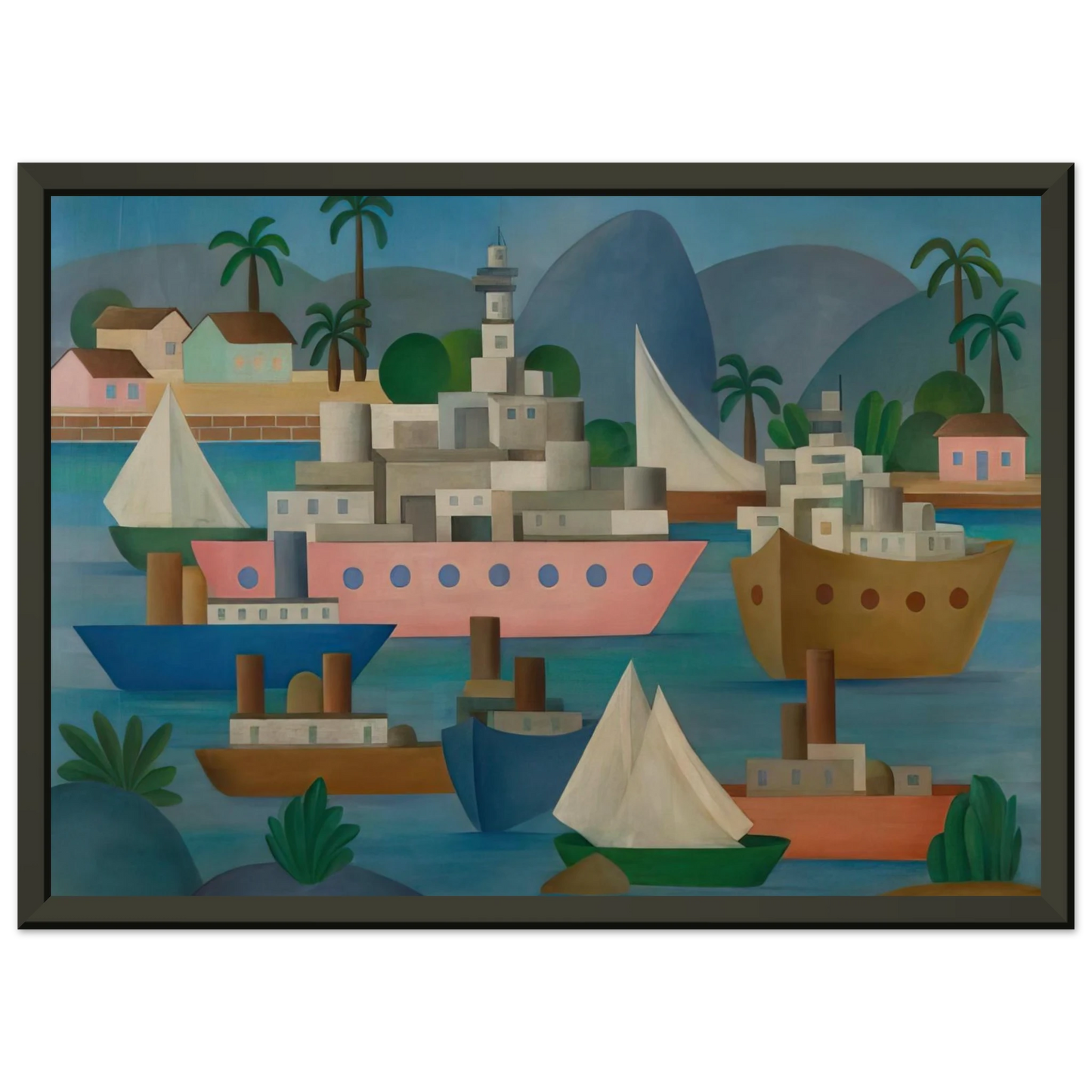 Tarsila do Amaral Porto I Framed Art Print - Aluminum Frame - 60x80 cm / 24x32 inches