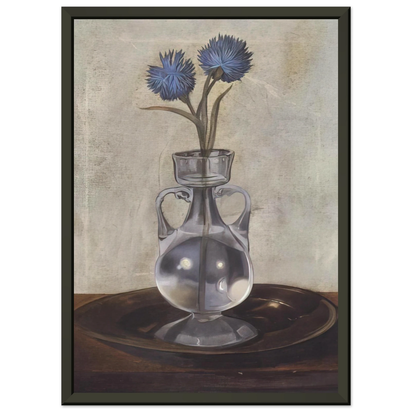 Salvador Dali THE VASE OF CORNFLOWERS Framed Art Print - Aluminum Frame - 40x50 cm / 16x20 inches