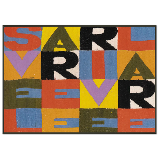 Alighiero Boetti  SVELARE E RIVELARE Framed Art Print  - Aluminum Frame - 21x29.7 cm / 8x12"