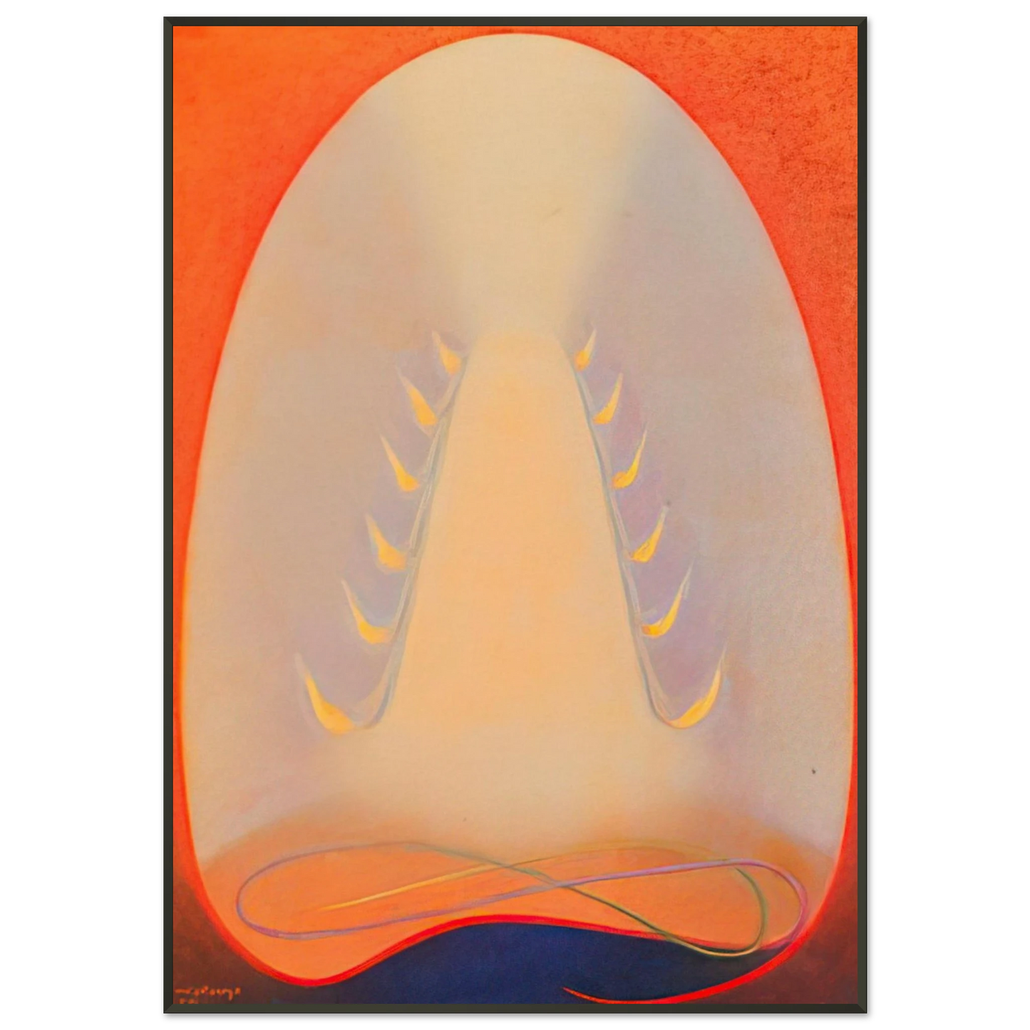 Agnes Lawrence Pelton Mount of Flame 1932 Framed Art Print - Aluminum Frame - 21x29.7 cm / 8x12"