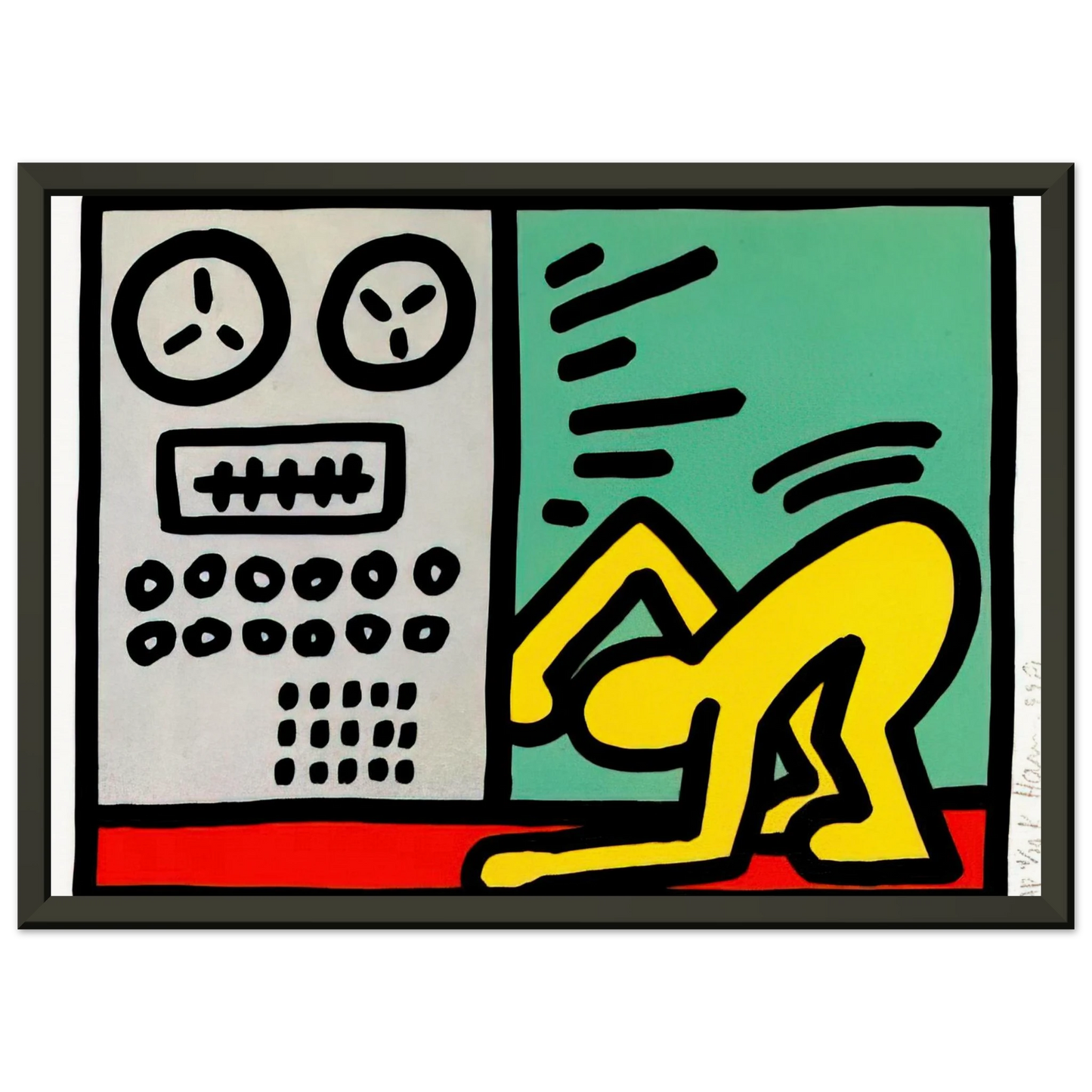 Keith Haring POP SHOP III 1989 Framed Art Print - Aluminum Frame - 60x80 cm / 24x32 inches