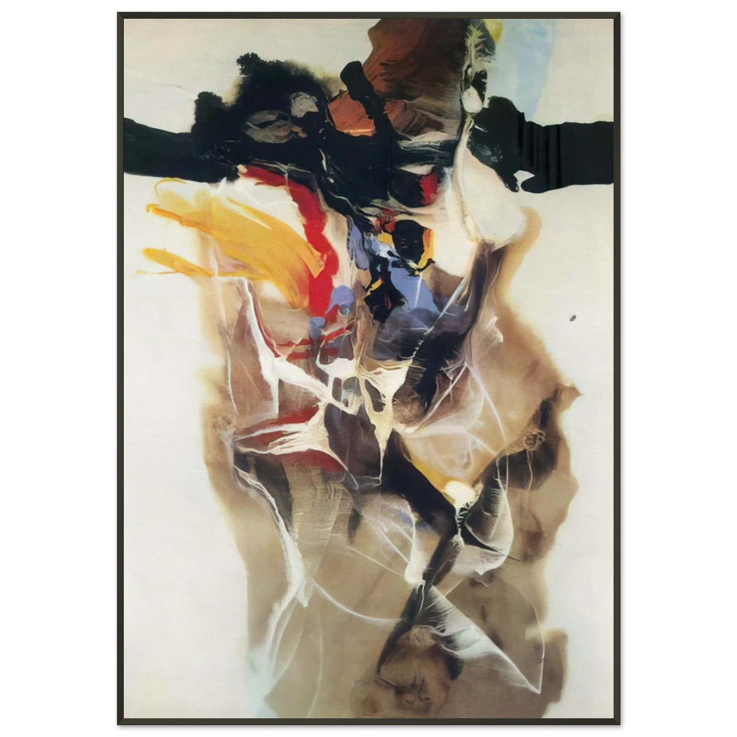 Paul Jenkins  Phenomena High Octane  1960 Framed Art Print  - Aluminum Frame - 21x29.7 cm / 8x12"