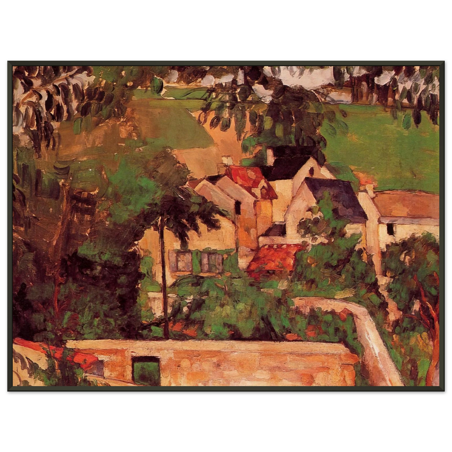 Paul Cezanne Etude Paysage a Auvers Framed Art Print - Aluminum Frame - 60x80 cm / 24x32 inches