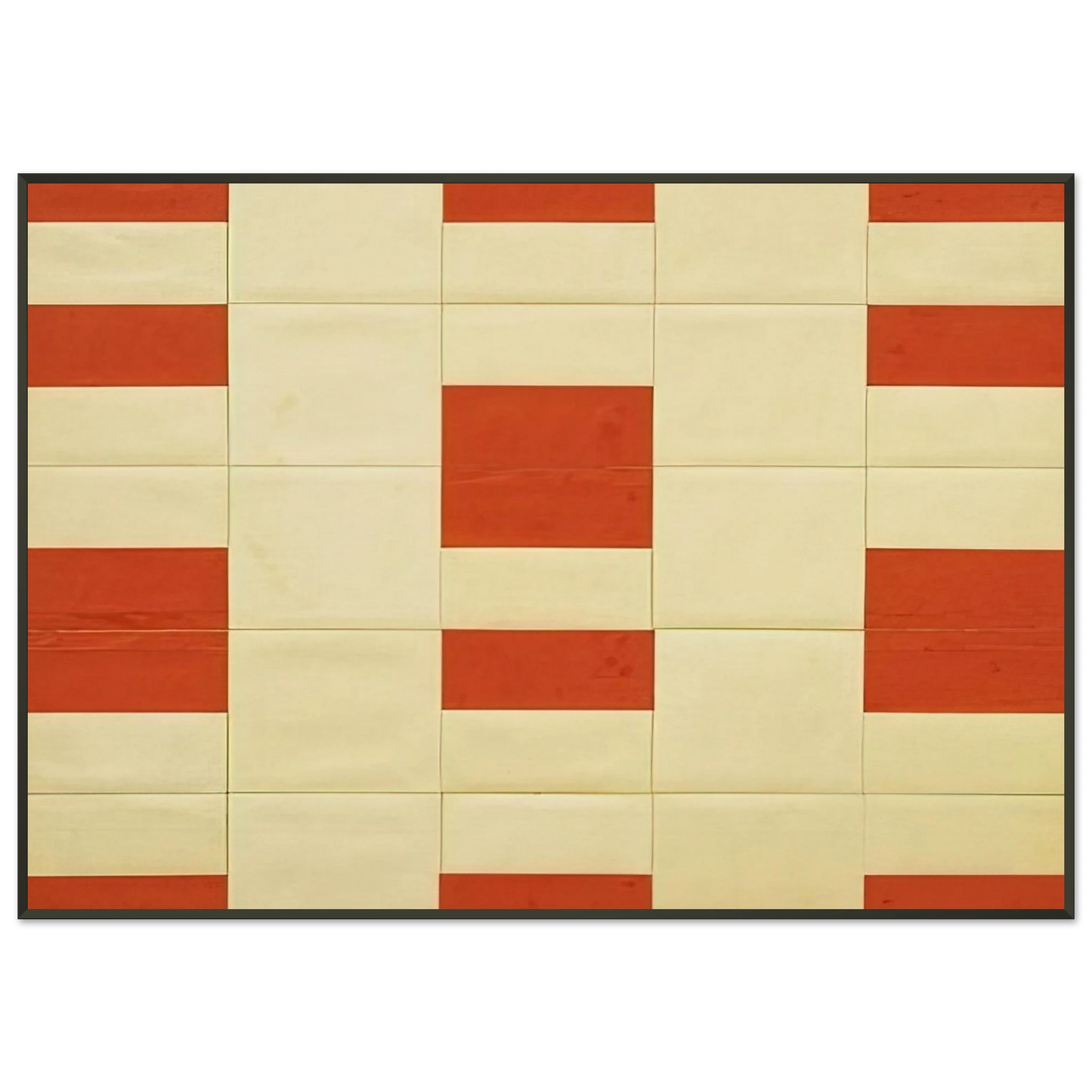 Ellsworth Kelly Red and White Framed Art Print - Aluminum Frame - 21x29.7 cm / 8x12"